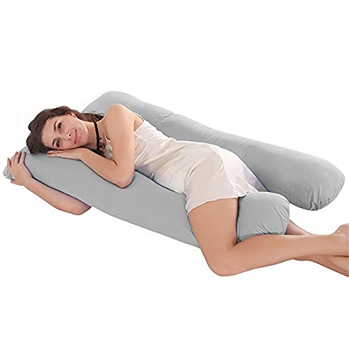  Almohada de dormir lateral multifunción de soporte de cuerpo  completo almohada de terciopelo desmontable, almohada de sueño de embarazo  de maternidad, espalda, pierna, cadera, almohada de apoyo para : Hogar y